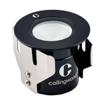 Collingwood GL016RBK30S LED Ground Light Round Black Finish Spot Warm White 3000K