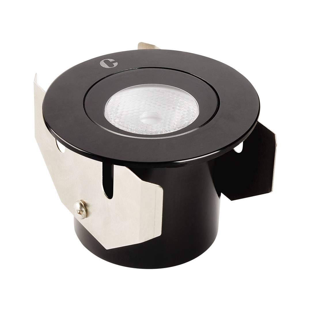 Collingwood GL016RBK22F LED Ground Light Round Black Finish Flood Extra Warm White 2200K