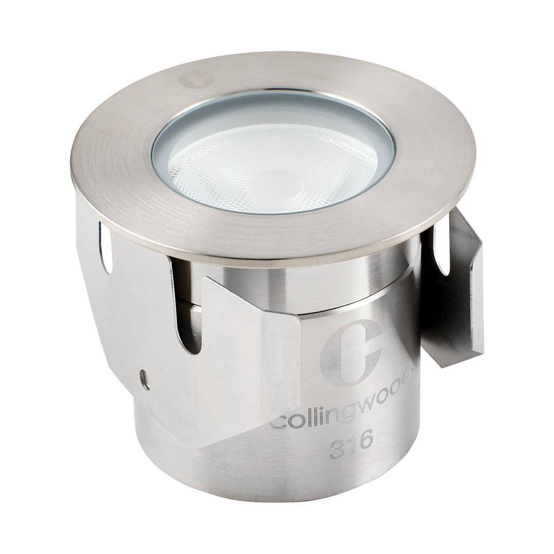 Collingwood GL016RSS40F LED Ground Light Round Stainless Steel Finish Flood Neutral White 4000K