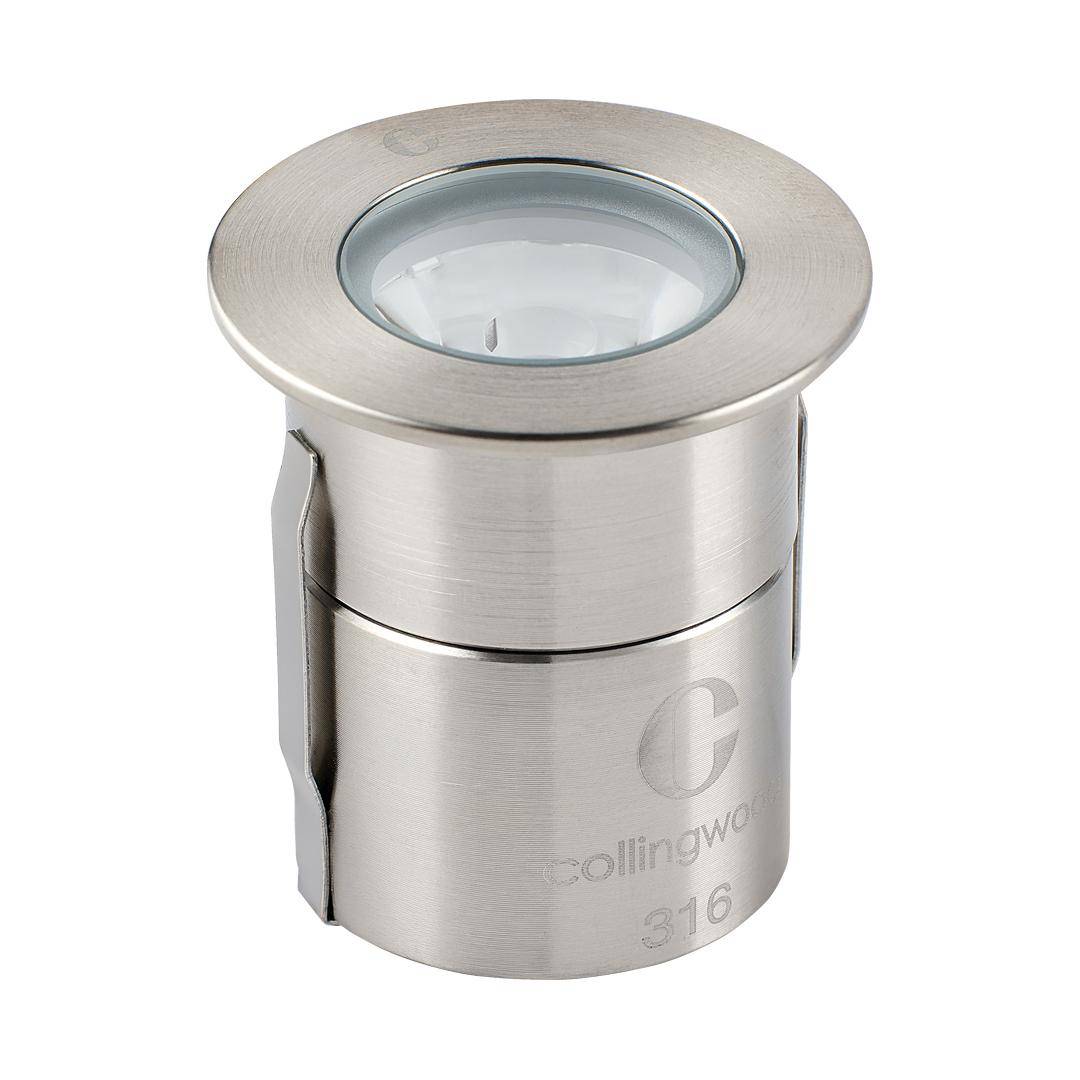 Collingwood GL019RSS30F LED Ground Light Round Stainless Steel Finish Flood Warm White 3000K