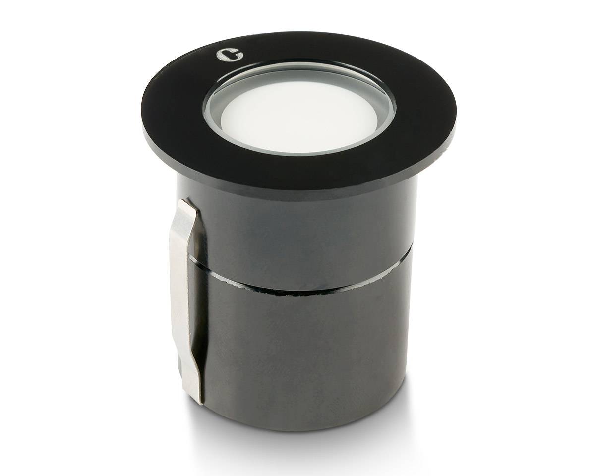 Collingwood GL019BKFD27 LED Frosted Ground Light Black Finish Warm White 2700K