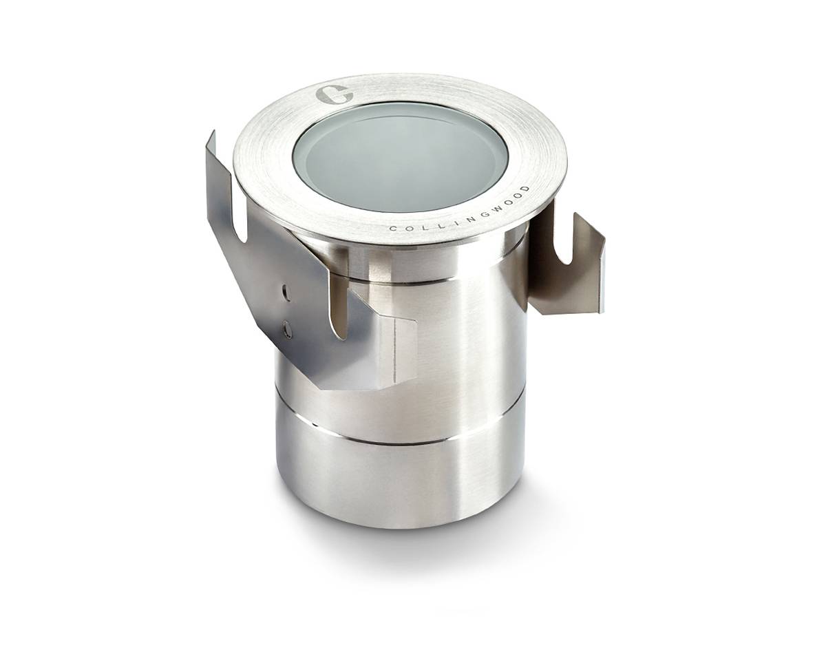 Collingwood GL040USS22F LED Ultra Low Glare Ground Light Round Stainless Steel Finish Flood Extra Warm White 2200K