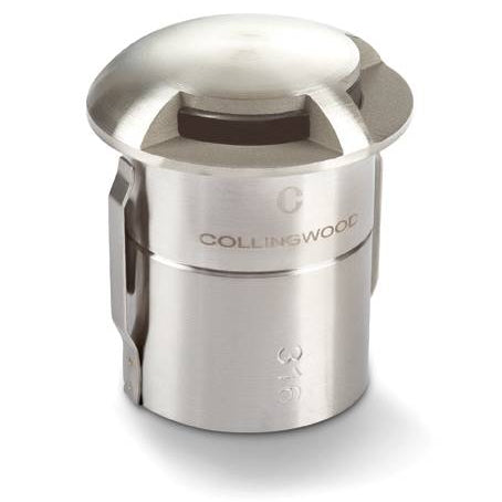 Collingwood GL100SS2W30 LED Domed Ground Light 2 Way Stainless Steel Finish Warm White 3000K