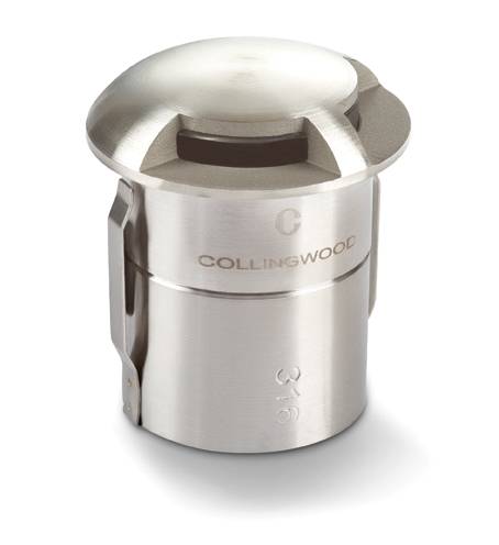 Collingwood GL100SS2W30 LED Domed Ground Light 2 Way Stainless Steel Finish Warm White 3000K