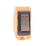 Hamilton FLDPN-AB Antique Brass 20A Double Pole Rocker Switch with Neon and Black Bezel
