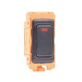 Hamilton FLDPN-BL Black 20A Double Pole Neon Rocker Switch with Black Bezel
