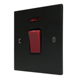 Hamilton 7MB45NB Matt Black 45a DP Switch + Neon