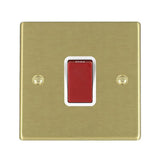 Hamilton 7245W Satin Brass 45A double pole isolator