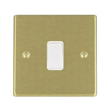 Hamilton 72DPSB-W Satin Brass 20A double pole switch