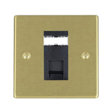 Hamilton 72J45B Satin Brass 1 module RJ45 CAT5E unshielded data socket