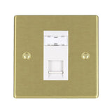 Hamilton 72J45W Satin Brass 1 module RJ45 CAT5E unshielded data socket