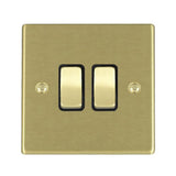 Hamilton 72R32SB-B Satin Brass 10A double intermediate light switch