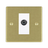 Hamilton 72SATNW Satin Brass non-isolated satellite socket