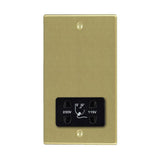 Hamilton 72SHSB Satin Brass dual voltage shaver socket