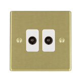 Hamilton 72TVW Satin Brass non-isolated TV socket