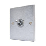 Hamilton 76T21 Satin Chrome 20A single toggle light switch 2 way