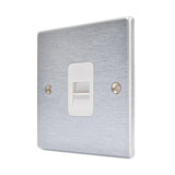 Hamilton 76TCSW Satin Chrome telephone slave socket