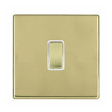 Hamilton 7G21RRTPB-W G2 Polished Brass 10A single retractive switch (push to make & push to break)