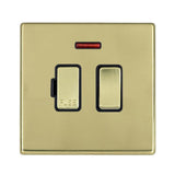 Hamilton 7G21SPNPB-B G2 Polished Brass 13A switched fused spur with neon