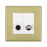 Hamilton 7G21TVSATW G2 Polished Brass non-isolated TV and satellite socket