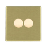 Hamilton 7G222XLEDITB100 G2 Satin Brass double 100w LED 2 way dimmer