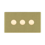 Hamilton 7G223XLEDITB100 G2 Satin Brass triple 100w LED 2 way dimmer