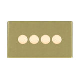 Hamilton 7G224XLEDITB100 G2 Satin Brass quadruple 100w LED 2 way dimmer