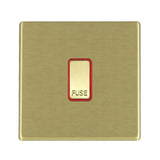 Hamilton 7G22FNSB-R G2 Satin Brass 13A fuse connection unit with neon halo