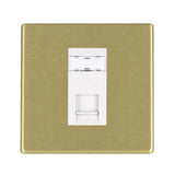 Hamilton 7G22J45-C6W G2 Satin Brass 1 module RJ45 CAT6E unshielded data socket