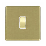 Hamilton 7G22R21SB-W G2 Satin Brass 10A single 2 way light switch