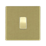 Hamilton 7G22R31SB-W G2 Satin Brass 10A single intermediate light switch