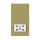 Hamilton 7G22SHSW G2 Satin Brass dual voltage shaver socket