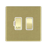 Hamilton 7G22SPSB-W G2 Satin Brass 13A switched fused spur