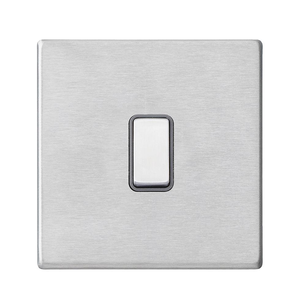 Hamilton Hartland G2 Satin Stainless 10a 1 Gang Light Switch