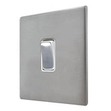 Hamilton 7G24R21SS-W G2 Satin Steel 10A single 2 way light switch