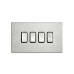 Hamilton Hartland G2 Satin Stainless 10a 4 Gang Light switch