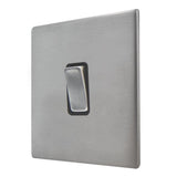 Hamilton 7G24RRTSS-B G2 Satin Steel 10A single retractive switch (push to make & push to break)