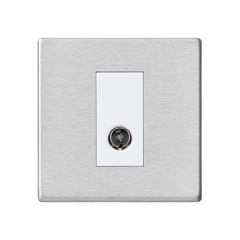 Hamilton Hartland G2 Satin Stainless Non-Isolated TV Socket 