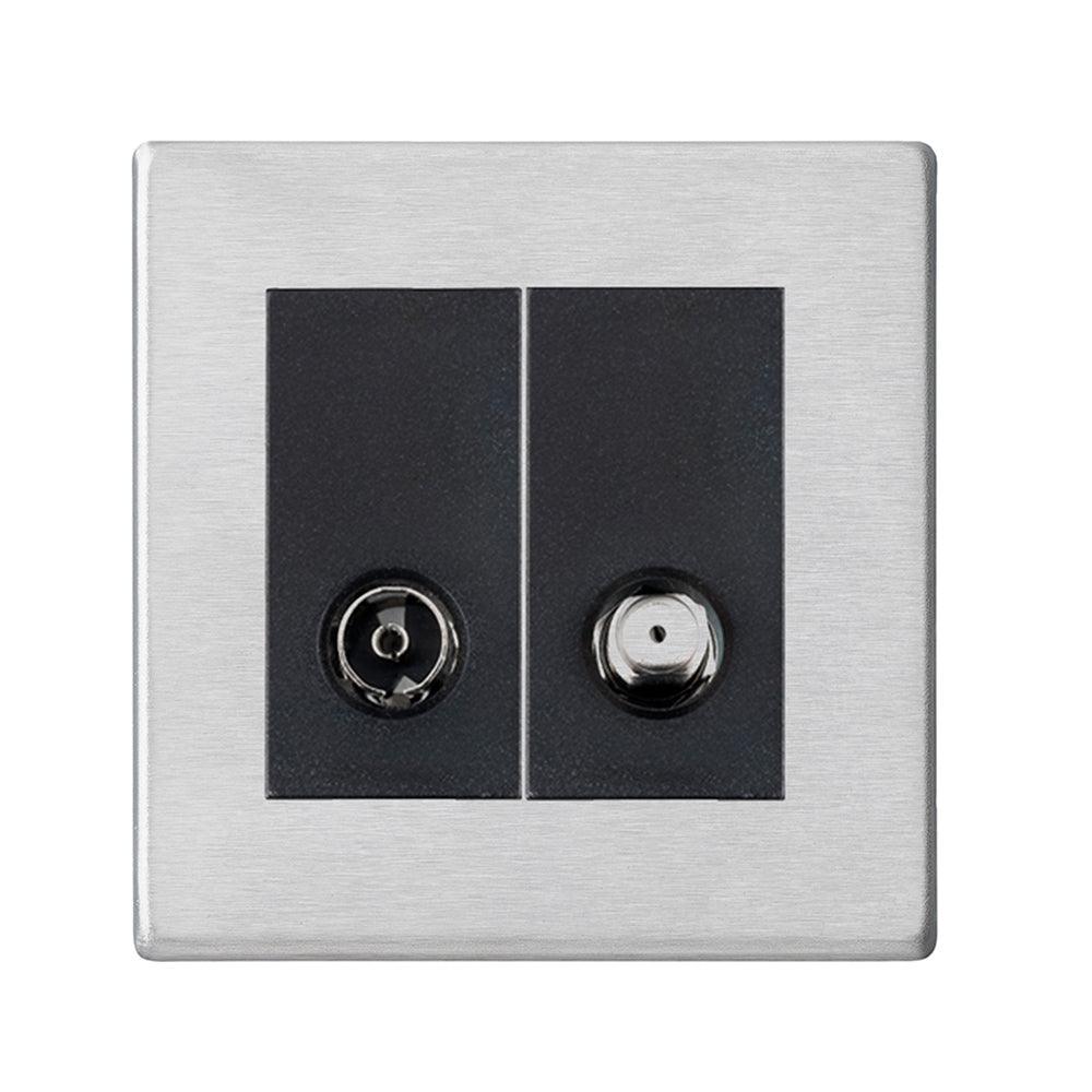 Hamilton Hartland G2 Satin Stainless TV & Satellite Socket