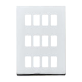 Hamilton 7G2712GFP G2 Polished Chrome 12 Gang grid-fix face plate (face plate only)