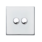 Hamilton 7G272XLEDITB100 G2 Polished Chrome double 100w LED 2 way dimmer