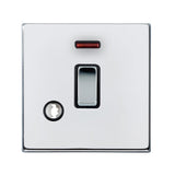 Hamilton 7G27DPNCBC-B G2 Polished Chrome 20A double pole switch with neon