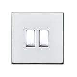 Hamilton 7G27R22BC-W G2 Polished Chrome 10A double 2 way light switch