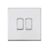 Hamilton 7G27R32BC-W G2 Polished Chrome 10A double intermediate light switch