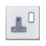 Hamilton 7G27SS1BC-QG G2 Polished Chrome 13A single switched socket