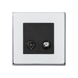 Hamilton 7G27TVSATB G2 Polished Chrome non-isolated TV and satellite socket