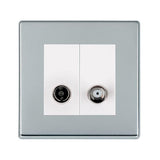 Hamilton 7G27TVSATW G2 Polished Chrome non-isolated TV and satellite socket