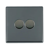 Hamilton 7G282XLEDITB100 G2 Black Nickel double 100w LED 2 way dimmer