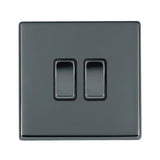 Hamilton 7G28R22BK-B G2 Black Nickel 10A double 2 way light switch