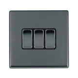 Hamilton 7G28R23BK-B G2 Black Nickel 10A triple 2 way light switch